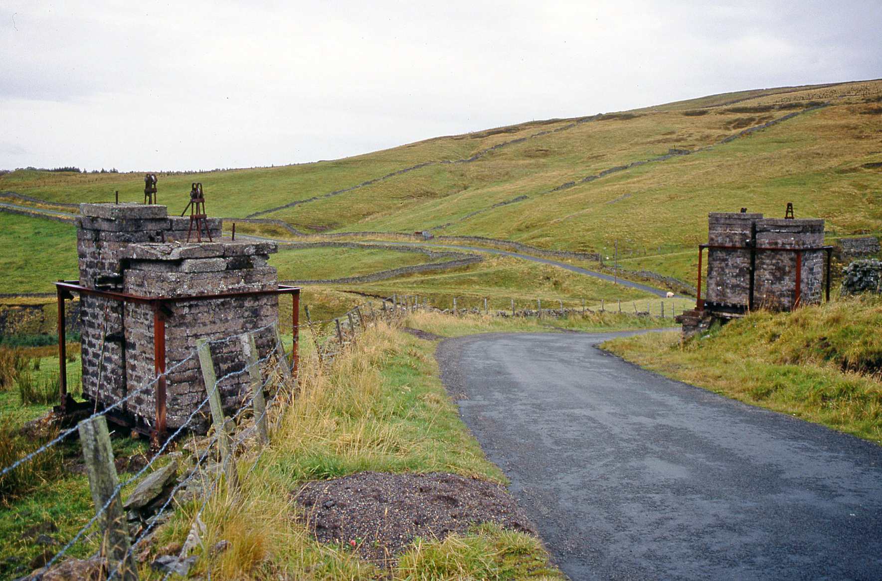 Aerial ropeway stanchions at Guddamgill Oct 1991